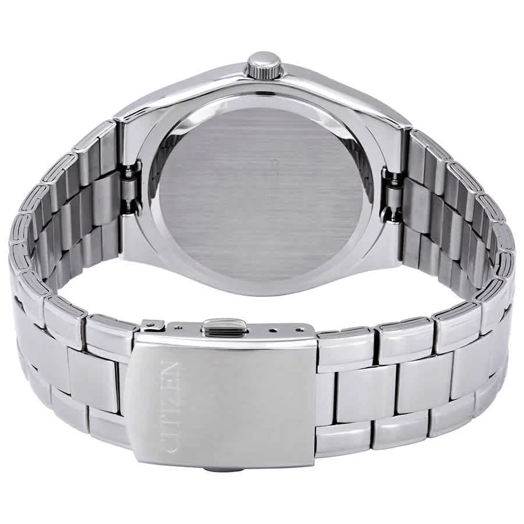 Men'S BI0950-51A Silver Steel Bracelet with Silver Analog Dial Watch NWT